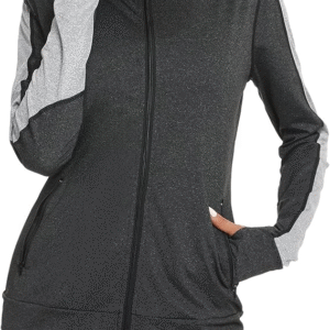 Wayleb Felpe Donna con Cappuccio e Zip Leggero Traspirante Giacca Sportiva Slim Fit ad Asciugatura Rapida per Fitness Jogging Yoga